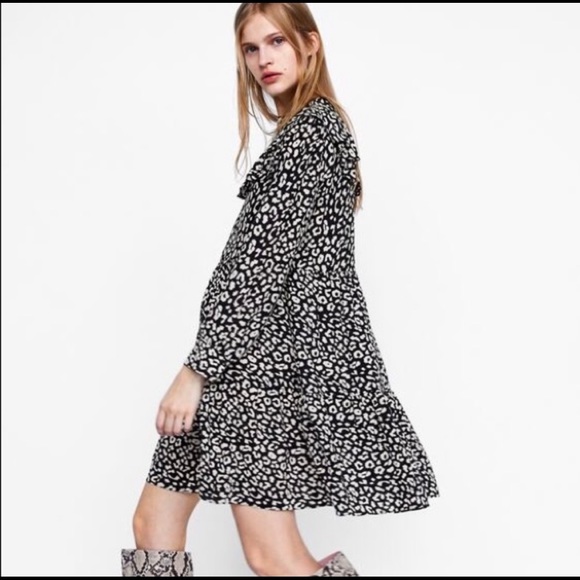 Zara | Dresses | Zara Animal Print Tiered Dress | Poshmark